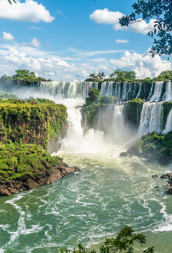 Part of The Iguazu Falls seen from the Argentinian National Park